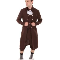 HPO Adult Men's George Washington Costume | Almost Brown Halloween Costume