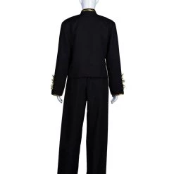 HPO Adult Men's Military Jacket Celebrity Costume | Black Cosplay Costume