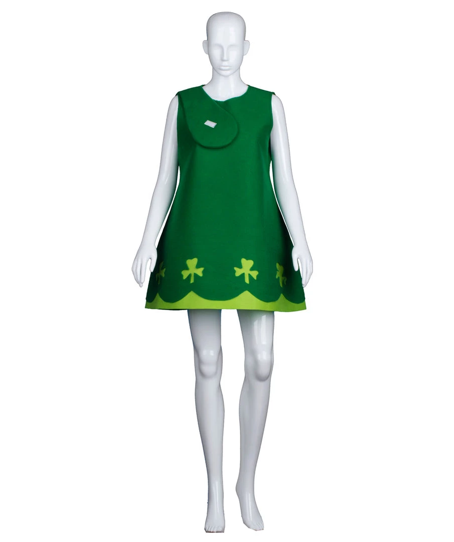 HPO Adult Women's St. Patrick's Day Trolls Poppy Costume | Green Cosplay Costume 1 HPO Adult Women's St. Patrick's Day Trolls Poppy Costume | Green Cosplay Costume