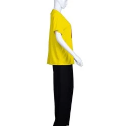HPO Adult Women's Elephant President Hair Style T-shirt Costume | Yellow Halloween Costume