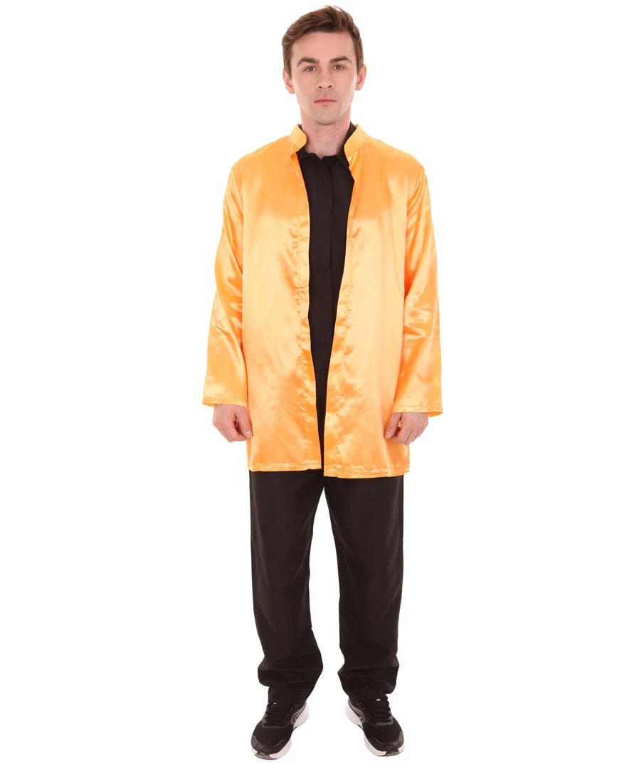 HPO Adult Men's Chinese Traditional Martial Arts Kung Fu Uniform Costume | Orange Cosplay Costume 2 HPO Adult Men's Chinese Traditional Martial Arts Kung Fu Uniform Costume | Orange Cosplay Costume