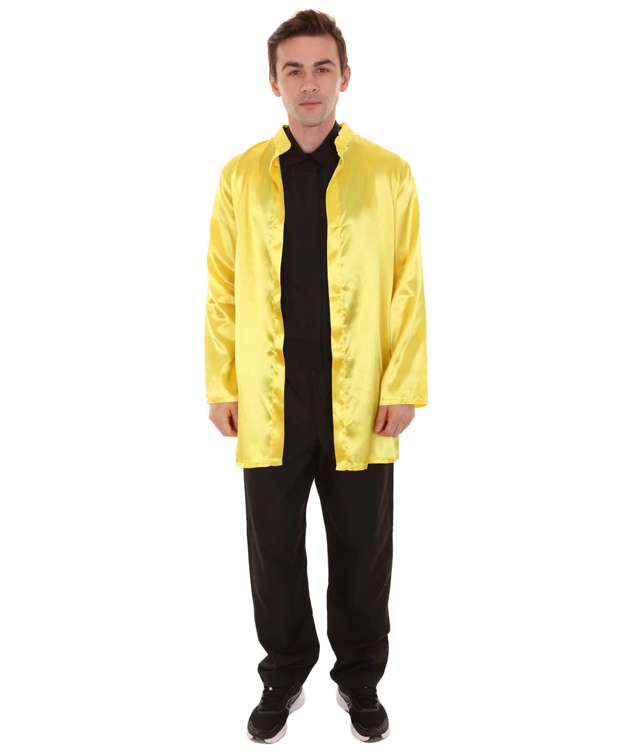 HPO Adult Men's Chinese Traditional Martial Arts Kung Fu Uniform Costume | Yellow Cosplay Costume 2 HPO Adult Men's Chinese Traditional Martial Arts Kung Fu Uniform Costume | Yellow Cosplay Costume