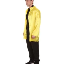 HPO Adult Men's Chinese Traditional Martial Arts Kung Fu Uniform Costume | Yellow Cosplay Costume 10 HPO Adult Men's Chinese Traditional Martial Arts Kung Fu Uniform Costume | Yellow Cosplay Costume