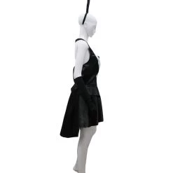 HPO Adult Women's 3 Piece Bunny Tuxedo With Ears Headband Costume |Black And White Halloween Costume