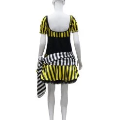 HPO Adult Women's Pirate Dress Costume | Multi Striped Halloween Costume