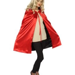 HPO Adult Women's Reversible Vampire Cape Costume | Multiple Color Option Halloween Costume