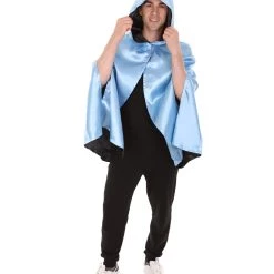 HPO Adult Men's Reversible Hooded Short Cape Costume | Multiple Color Options Halloween Costume