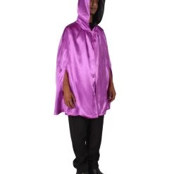 HPO Adult Men's Reversible Hooded Short Cape Costume | Multiple Color Options Halloween Costume