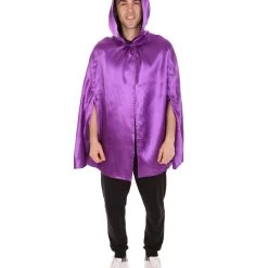 HPO Adult Men's Reversible Hooded Short Cape Costume | Multiple Color Options Halloween Costume