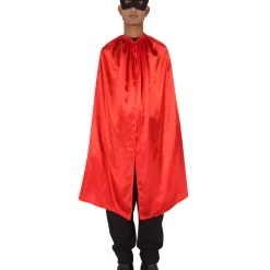 HPO Adult Men's Superhero Cape With Mask Set Costume | Multiple Color Options Halloween Costume