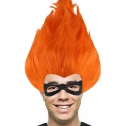 HPO Men's Superhero Family Villain Wig | Mens Wig With Mask Set | TV/Movie Wigs | Premium Breathable Capless Cap