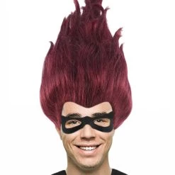 HPO Men's Superhero Family Villain Wig | Mens Wig With Mask Set | TV/Movie Wigs | Premium Breathable Capless Cap