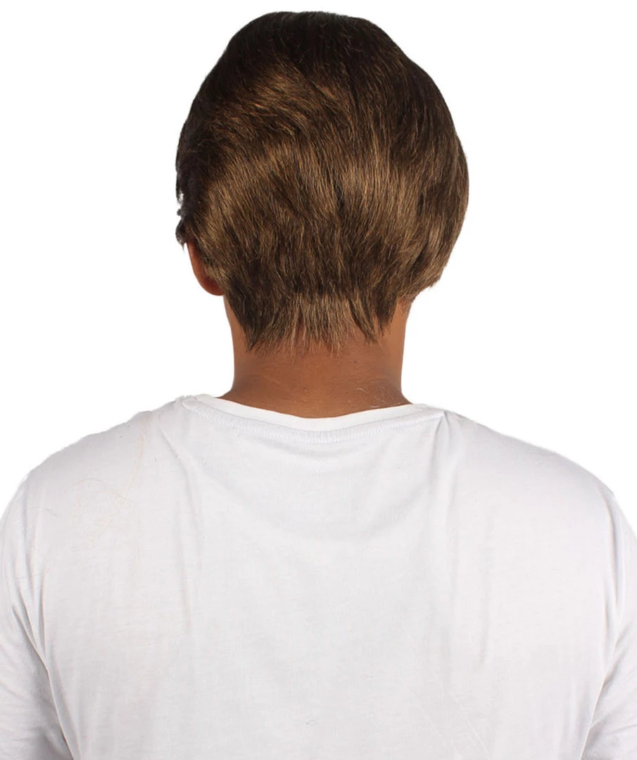 HPO Men Short TV Movie Brown Wig | Premium Breathable Capless Cap Men's 5 HPO Men Short TV Movie Brown Wig | Premium Breathable Capless Cap Men's