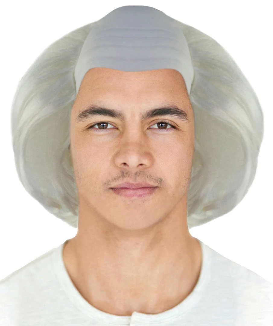 HPO Old Fool Men Zombie Wig | White Scary Wigs Men's 1 HPO Old Fool Men Zombie Wig | White Scary Wigs Men's