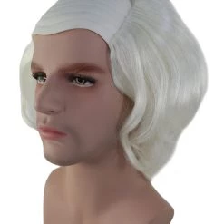 HPO Old Fool Men Zombie Wig | White Scary Wigs Men's