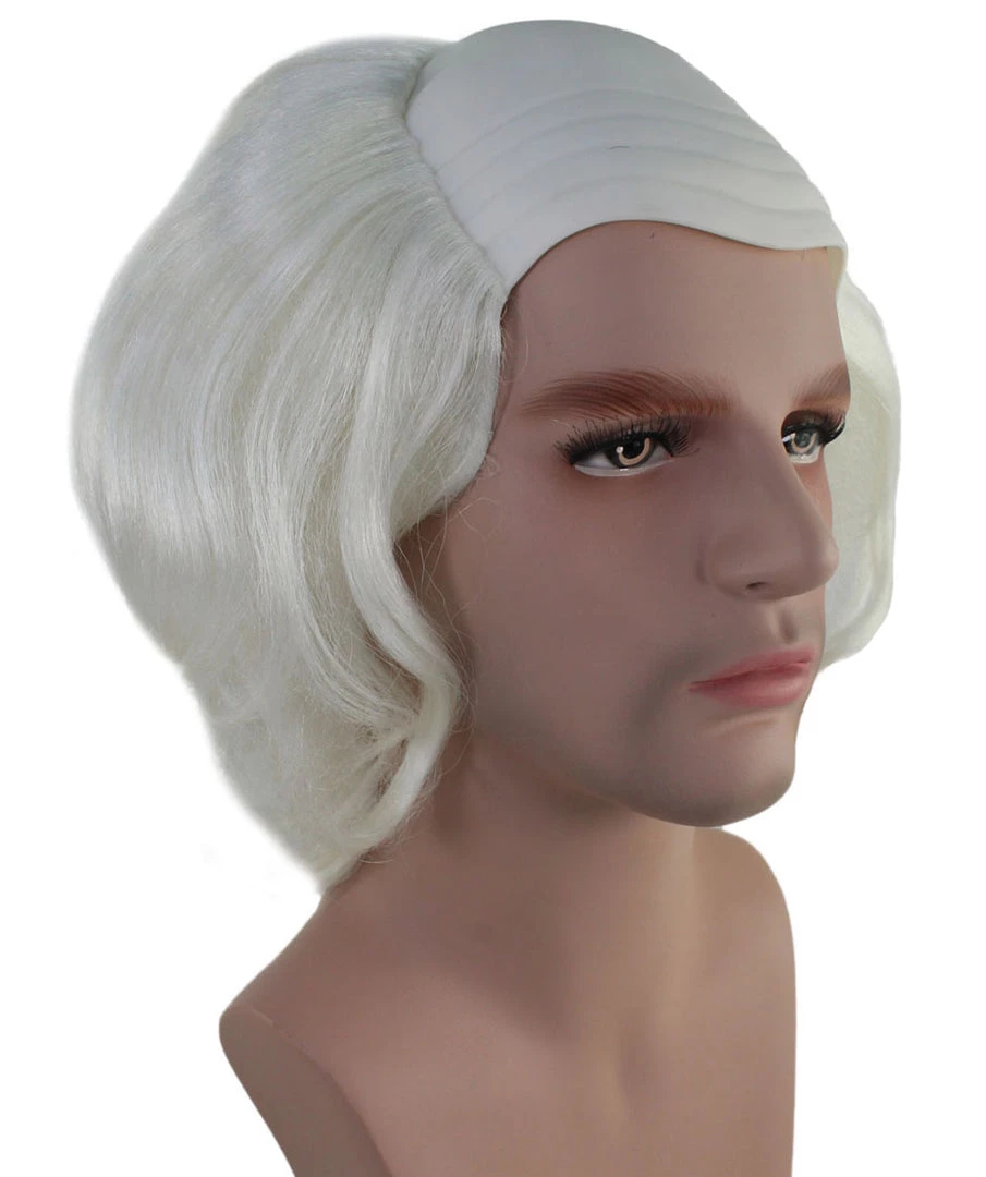 HPO Old Fool Men Zombie Wig | White Scary Wigs Men's 6 HPO Old Fool Men Zombie Wig | White Scary Wigs Men's