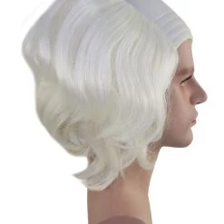 HPO Old Fool Men Zombie Wig | White Scary Wigs Men's 12 HPO Old Fool Men Zombie Wig | White Scary Wigs Men's