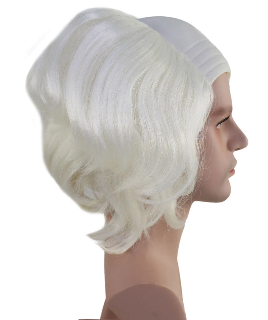 HPO Old Fool Men Zombie Wig | White Scary Wigs Men's 5 HPO Old Fool Men Zombie Wig | White Scary Wigs Men's