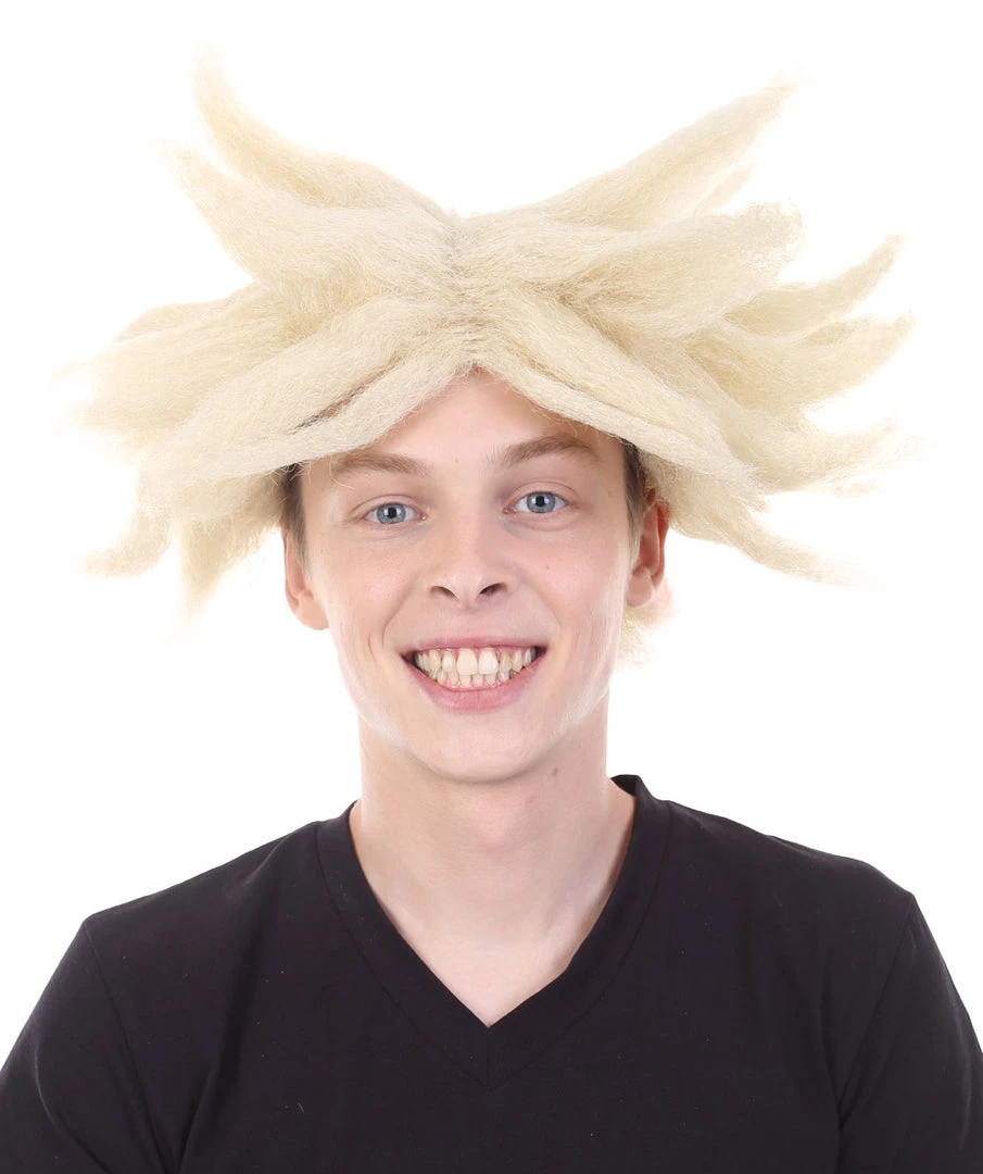 HPO Anime Spike Wig | Blonde TV/Movie Wigs | Premium Breathable Capless Cap 1 HPO Anime Spike Wig | Blonde TV/Movie Wigs | Premium Breathable Capless Cap