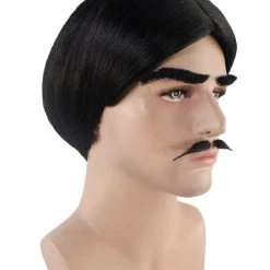 HPO Adult Men's Movie Wig | Black TV/Movie Wigs | Premium Breathable Capless Cap