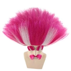 HPO Trol King Wig | Striped Square Pink Wig | Premium Halloween Wig SALE