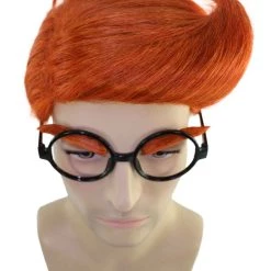 HPO Men Short Funny Wig With Eye Glass | Premium Breathable Capless Cap Men's