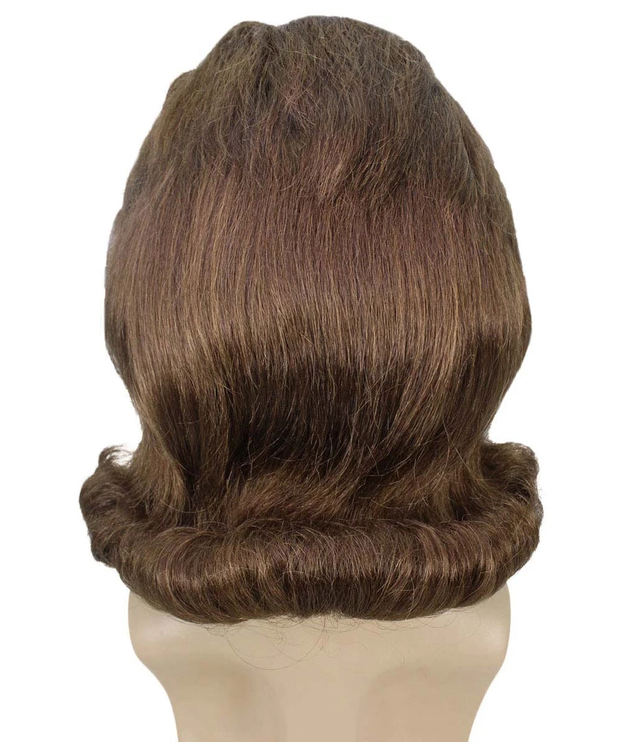 HPO 18th Century Officer Wig With Moustaches And Goatee Set | Brown Historical Wigs | Premium Breathable Capless Cap Men's Wigs 4 HPO 18th Century Officer Wig With Moustaches And Goatee Set | Brown Historical Wigs | Premium Breathable Capless Cap Men's Wigs