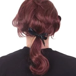 HPO Colonial Wig | Burgundy TV/Movie Wigs | Premium Breathable Capless Cap SALE 12 HPO Colonial Wig | Burgundy TV/Movie Wigs | Premium Breathable Capless Cap SALE