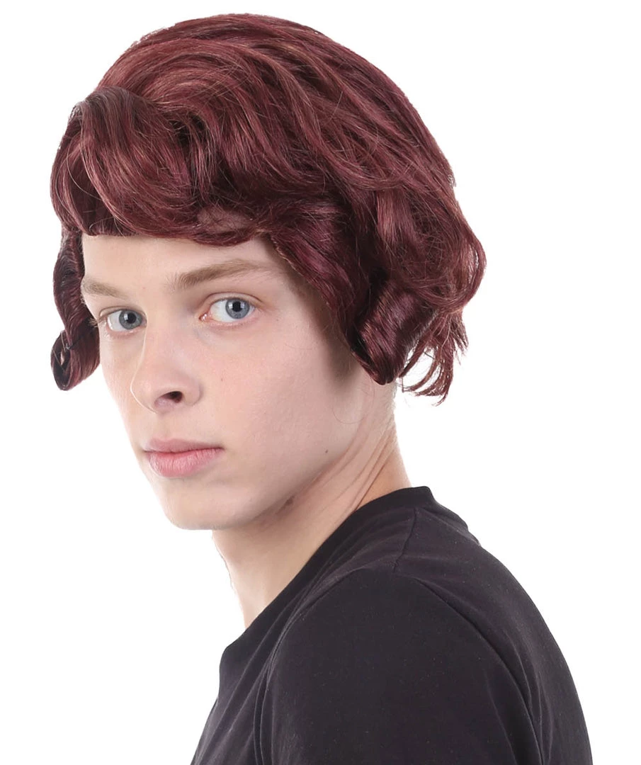 HPO Colonial Wig | Burgundy TV/Movie Wigs | Premium Breathable Capless Cap SALE 3 HPO Colonial Wig | Burgundy TV/Movie Wigs | Premium Breathable Capless Cap SALE