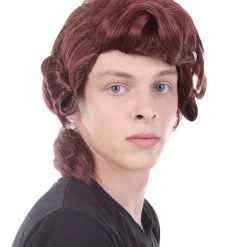 HPO Colonial Wig | Burgundy TV/Movie Wigs | Premium Breathable Capless Cap SALE 13 HPO Colonial Wig | Burgundy TV/Movie Wigs | Premium Breathable Capless Cap SALE