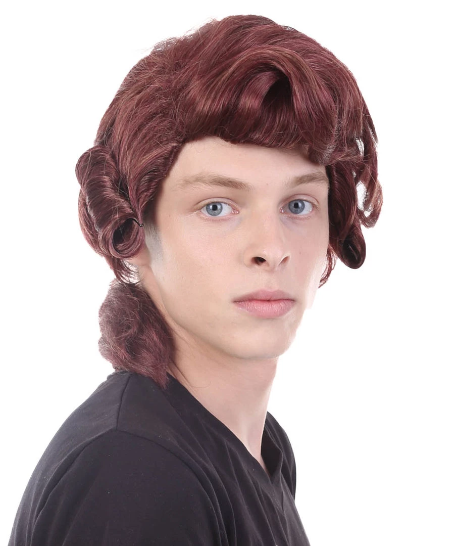 HPO Colonial Wig | Burgundy TV/Movie Wigs | Premium Breathable Capless Cap SALE 5 HPO Colonial Wig | Burgundy TV/Movie Wigs | Premium Breathable Capless Cap SALE