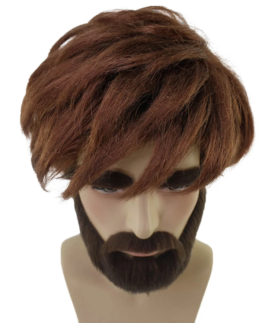 HPO Men's TV Movie Character Wig | Burgundy Wigs | Premium Breathable Capless Cap 8 HPO Men's TV Movie Character Wig | Burgundy Wigs | Premium Breathable Capless Cap