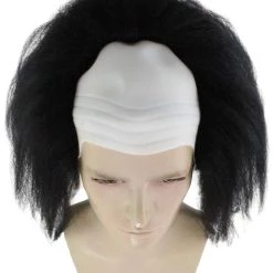 HPO Half Bald Head Men Curly Wig 53 HPO Half Bald Head Men Curly Wig