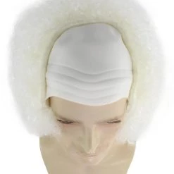 HPO Men's Half Bald Head Curly Men Wig, Black