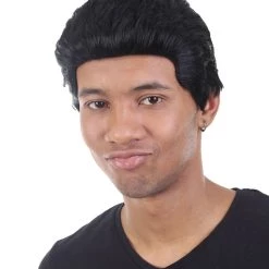 HPO Comic Superhero Men's Wig | Black Wigs | Premium Breathable Capless Cap