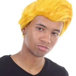 HPO Men's Dolls Movies Character Wig | Yellow Wigs | Premium Breathable Capless Cap 14 HPO Men's Dolls Movies Character Wig | Yellow Wigs | Premium Breathable Capless Cap