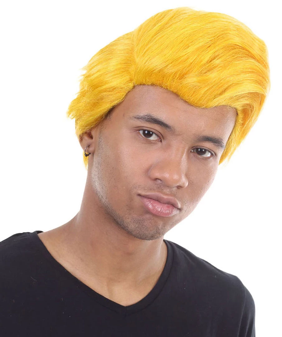HPO Men's Dolls Movies Character Wig | Yellow Wigs | Premium Breathable Capless Cap 6 HPO Men's Dolls Movies Character Wig | Yellow Wigs | Premium Breathable Capless Cap