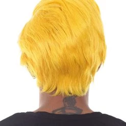 HPO Men's Dolls Movies Character Wig | Yellow Wigs | Premium Breathable Capless Cap 12 HPO Men's Dolls Movies Character Wig | Yellow Wigs | Premium Breathable Capless Cap