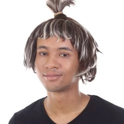 HPO Men's Comic Wig | Blonde And Chestnut Wigs | Premium Breathable Capless Cap