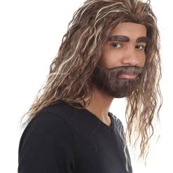 HPO Men's Sea Hero Wig With Moustach And Beard Set | Brown Wigs | Premium Breathable Capless Cap