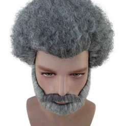 HPO Men's TV Movie Character Beard Grey Wigs | Premium Breathable Capless Cap 13 HPO Men's TV Movie Character Beard Grey Wigs | Premium Breathable Capless Cap