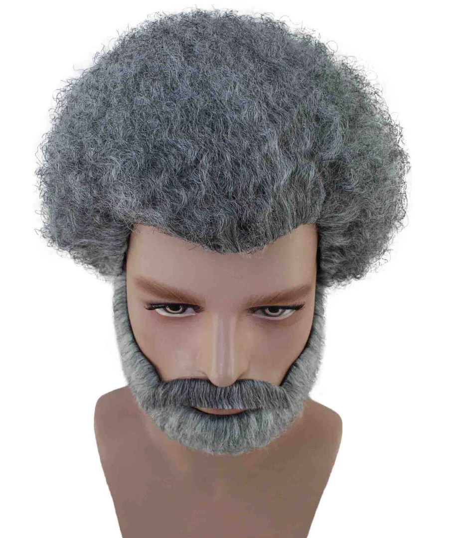 HPO Men's TV Movie Character Beard Grey Wigs | Premium Breathable Capless Cap 6 HPO Men's TV Movie Character Beard Grey Wigs | Premium Breathable Capless Cap
