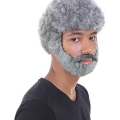 HPO Men's TV Movie Character Beard Grey Wigs | Premium Breathable Capless Cap 11 HPO Men's TV Movie Character Beard Grey Wigs | Premium Breathable Capless Cap