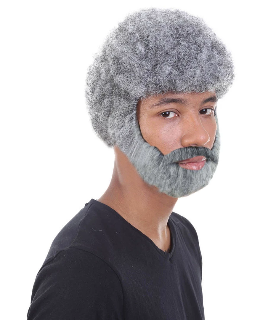 HPO Men's TV Movie Character Beard Grey Wigs | Premium Breathable Capless Cap 4 HPO Men's TV Movie Character Beard Grey Wigs | Premium Breathable Capless Cap