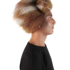 HPO Unisex Musical Brown & White Wig Collections | Super Size Jumbo Wig | Premium Breathable Capless Cap
