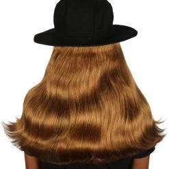 HPO Men's Shoulder Length Straight Creature Wig | Brown Cosplay Halloween Wig | Premium Breathable Capless Cap