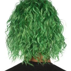 HPO Adult Men's TV Wig | Green Curly Cosplay Wig | Premium Breathable Capless Cap