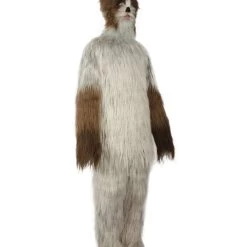HPO Furry Fox Collection | Men's White And Brown Spiked Furry Cat Cosplay Costume With Tail