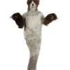 HPO Furry Fox Collection | Men's White And Brown Spiked Furry Cat Cosplay Costume With Tail