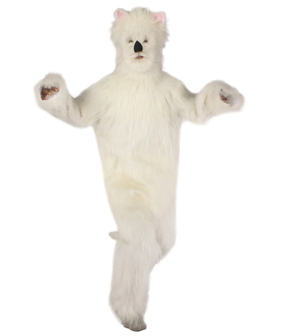 HPO Furry Dog Collection | Men's White Spiked Furry Dog Cosplay Costume With Tail 8 HPO Furry Dog Collection | Men's White Spiked Furry Dog Cosplay Costume With Tail